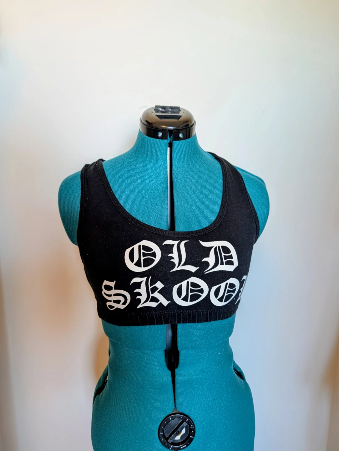 Teenage Runaway "Old Skool" Black Crop Top