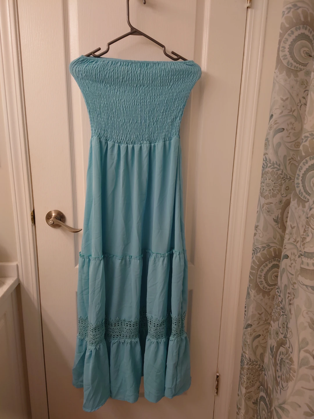 Strapless Maxi Dress - Turquoise