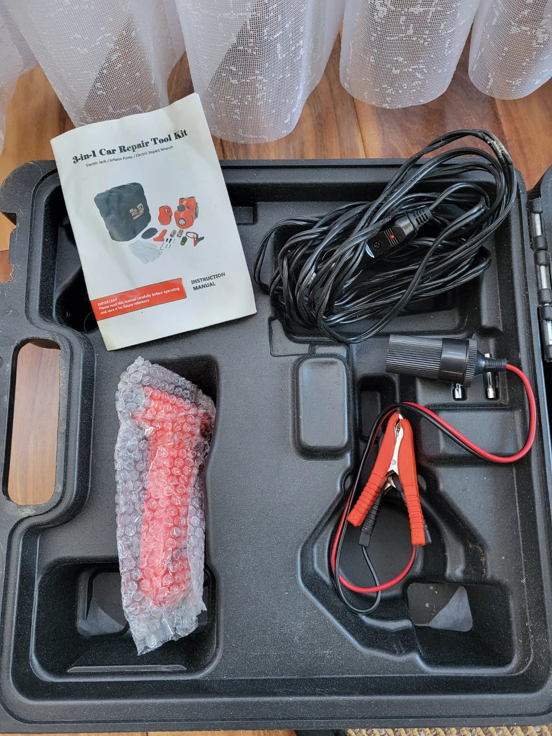 3-in-1 Tool Kit: Electric Jack, Impact Wrench, Air Pump - photo 4