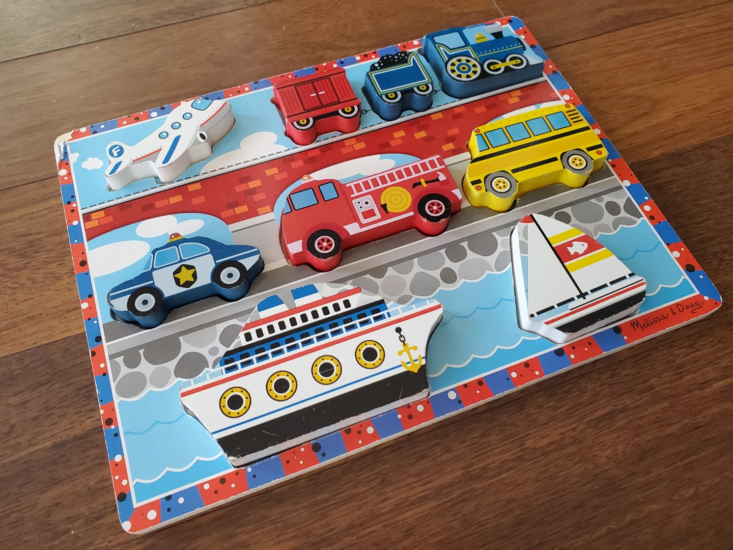 Melissa & Doug Wooden Chunky Puzzle - Vehicles - photo 2