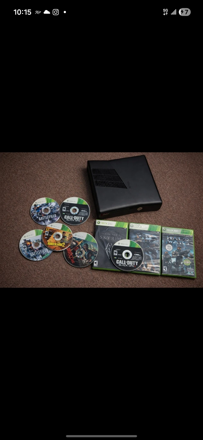 Xbox 360 Console Bundle with 10 Games