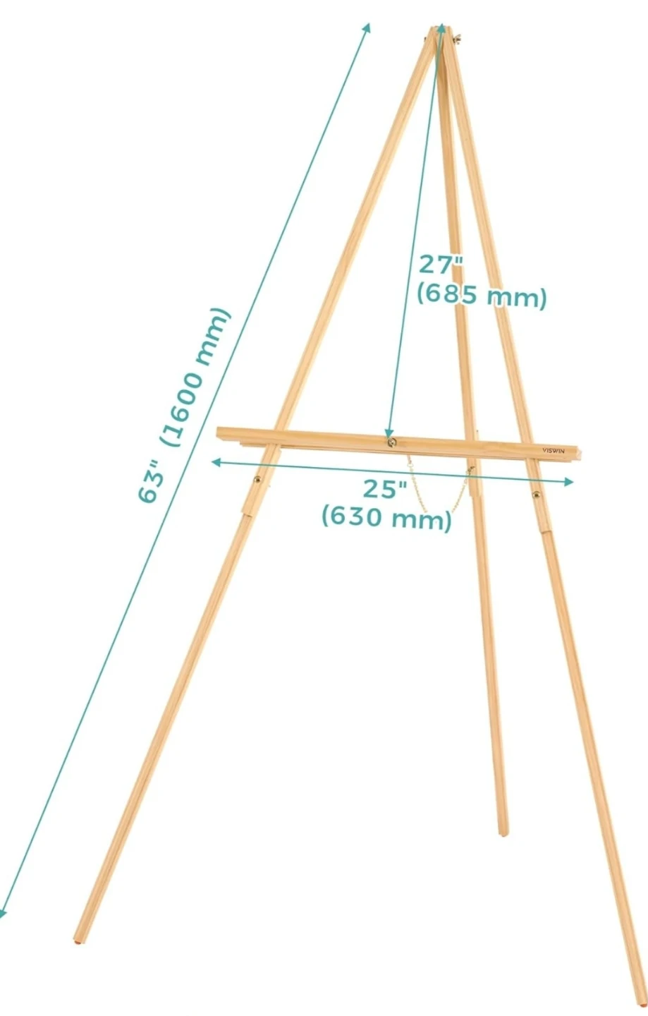 63" Adjustable Wooden Display Easel Stand - photo 2