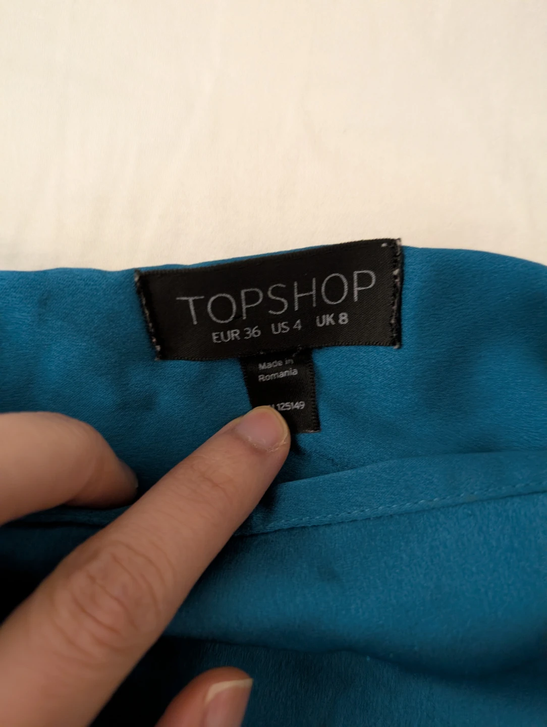 TOPSHOP Teal Blue Camisole Tank Top - US 4 Sexy Spaghetti Top - photo 2
