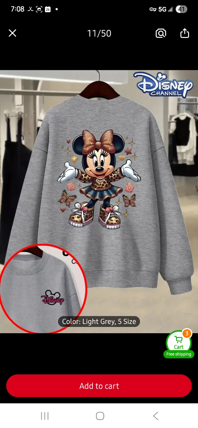 NEW Disney Minnie Mouse Graphic Sweatshirt 🐭