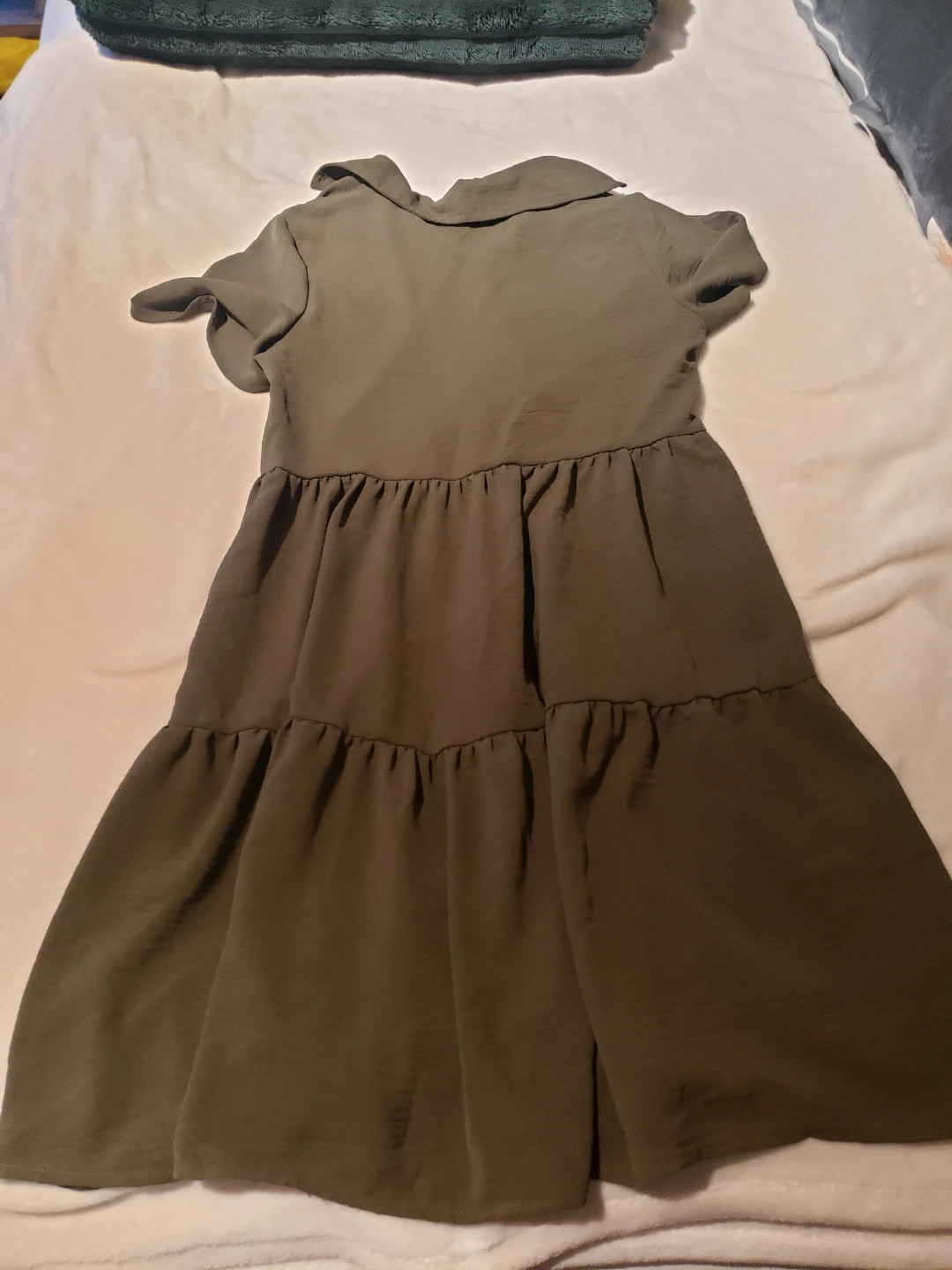 Tahari Women's Olive Green Tiered Dress - photo 2
