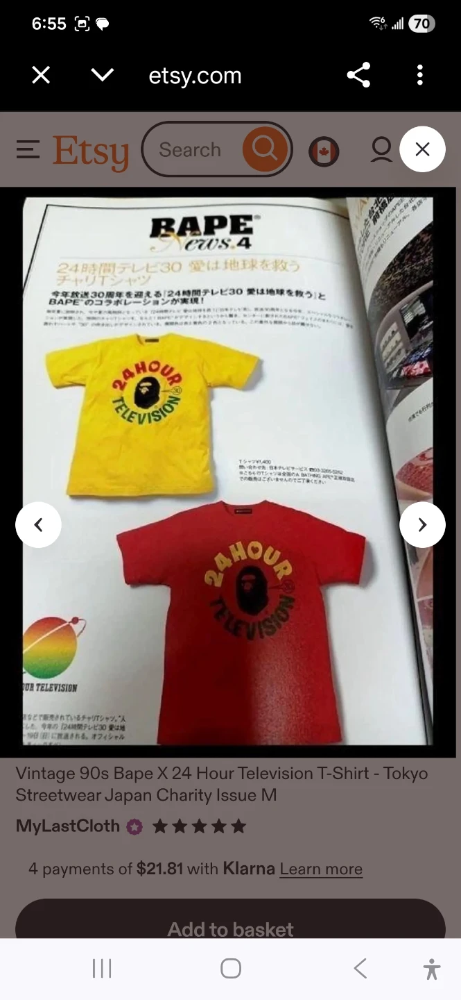 BAPE 24 Hour Television T-Shirt - photo 5