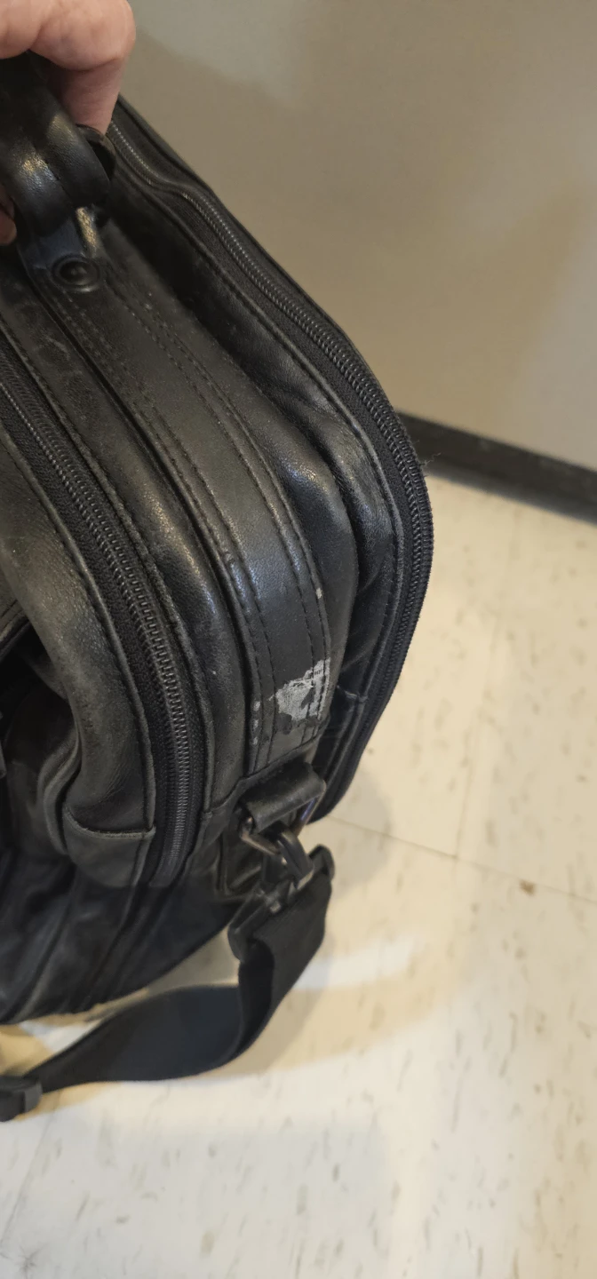 Black Leather Briefcase - photo 2