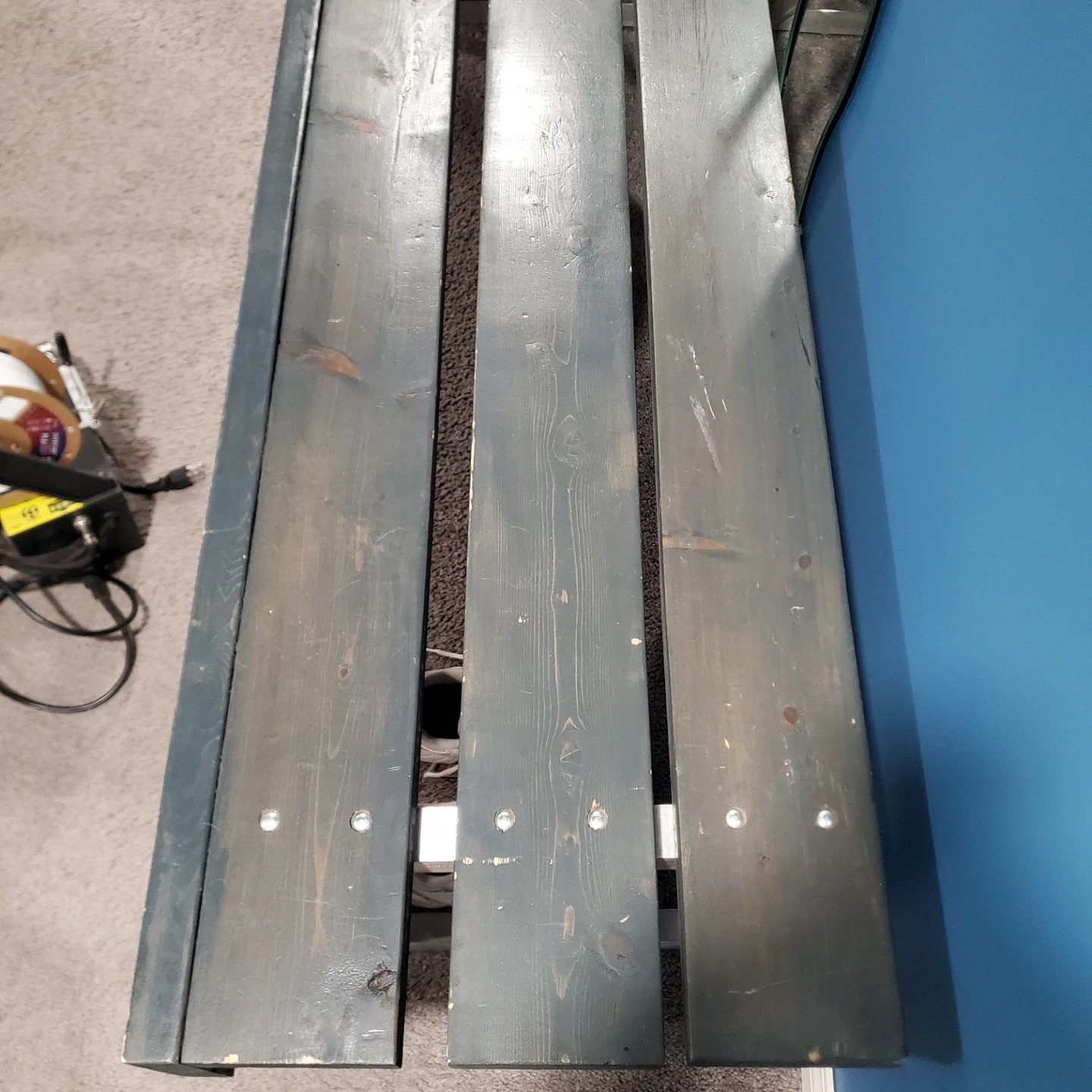 Wooden Bench with Metal legs 🥕 - photo 2