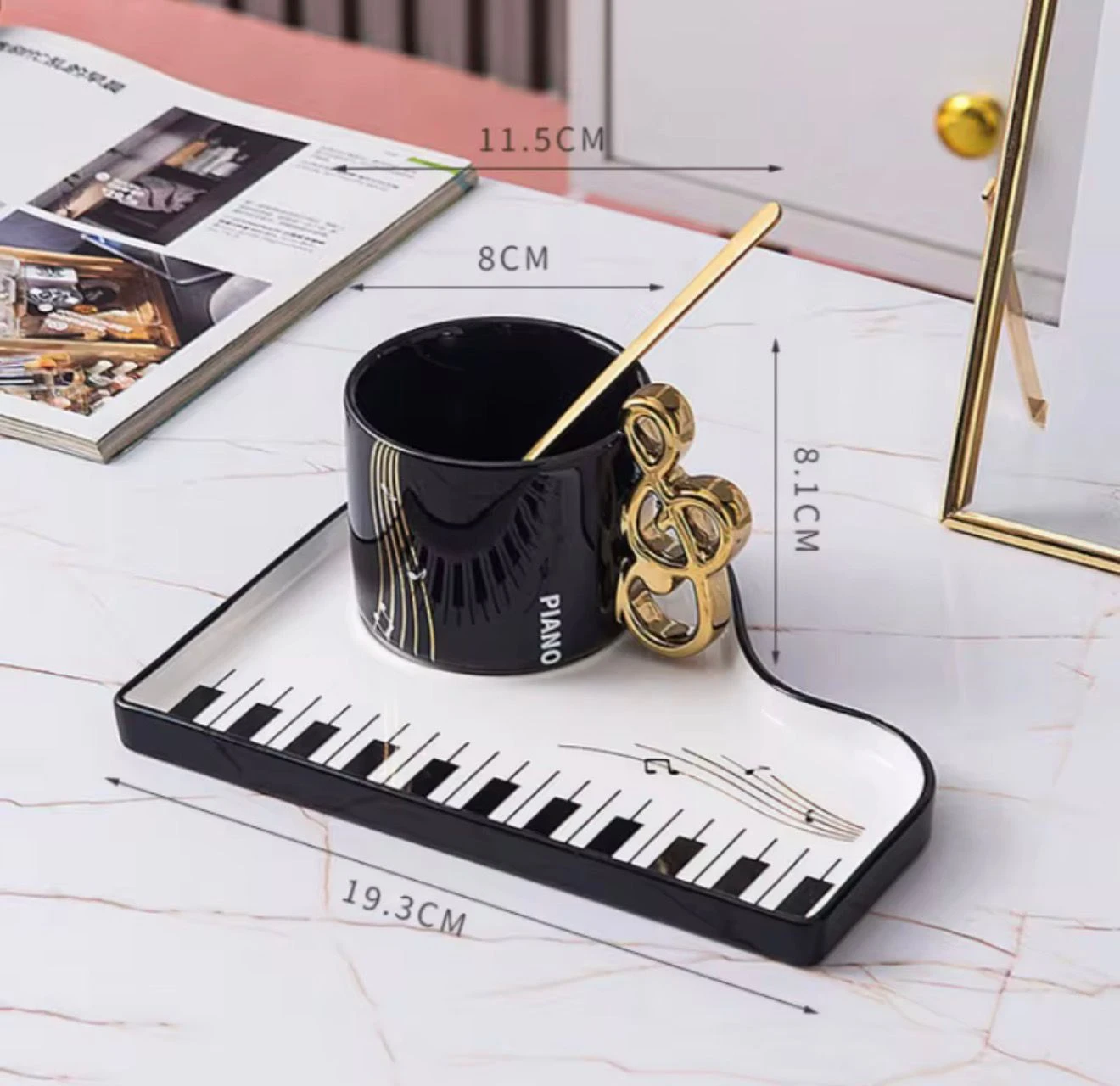 Coffee Mug and Saucer Set with Spoon - photo 5