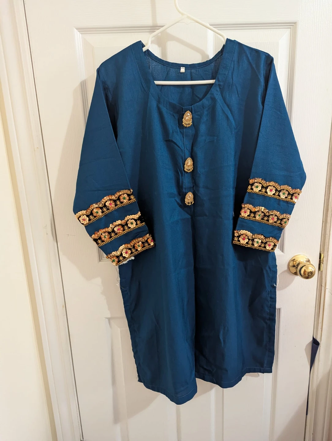 Blue Embroidered 3-Piece suite - photo 2