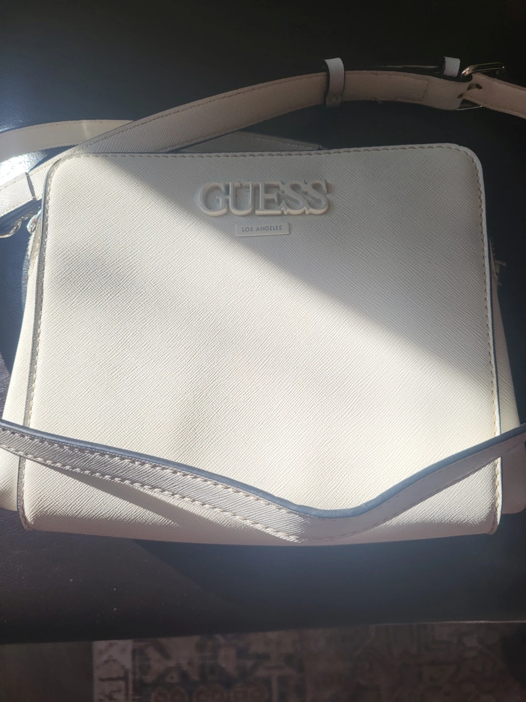 GUESS Los Angeles White Crossbody Bag