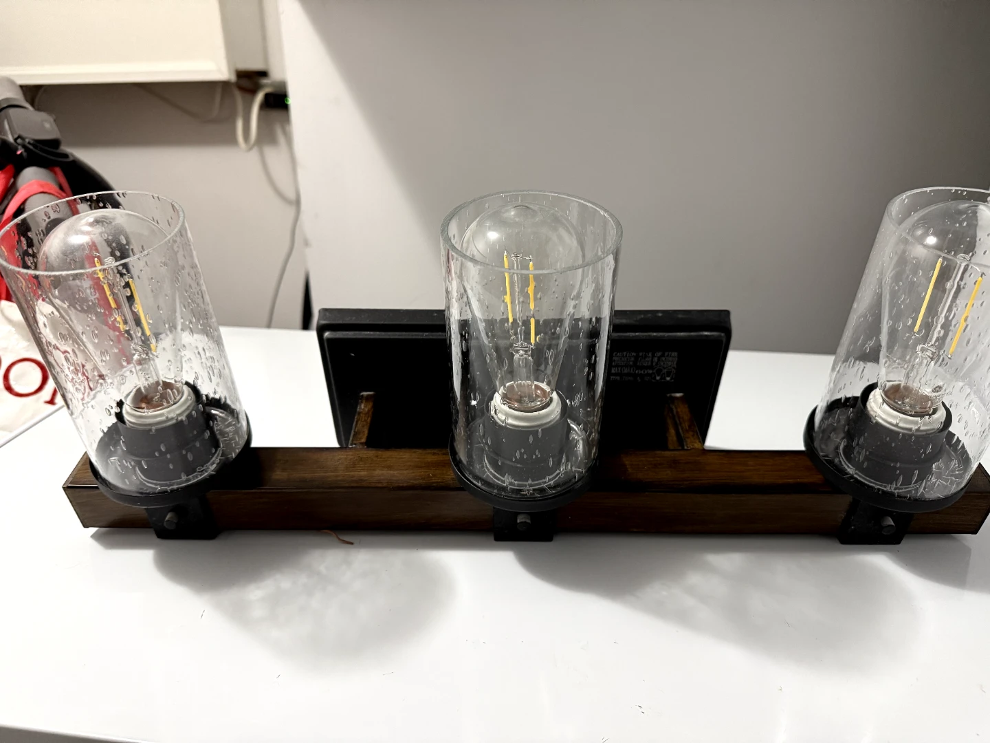 3-Light Industrial Vanity Light Fixture - photo 2