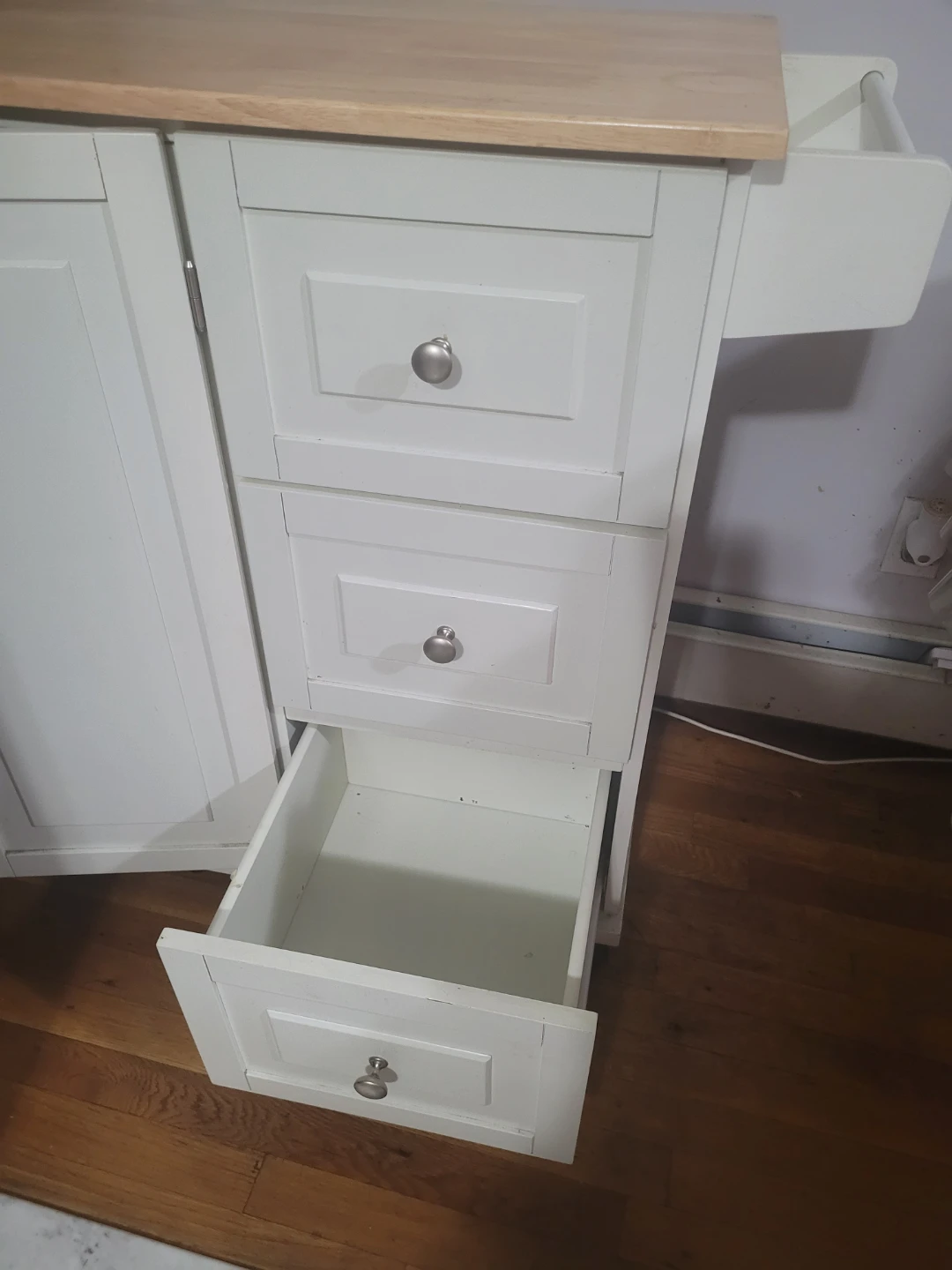 Kitchen Island Cart with Butcher Block Top - photo 4
