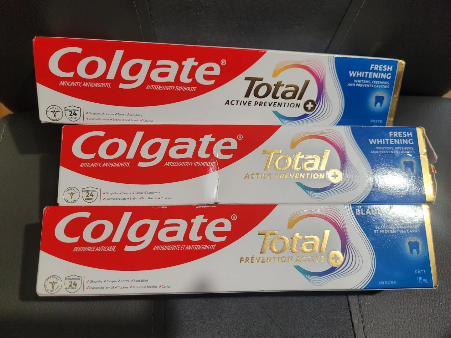 Colgate Total Active Prevention Toothpaste (3x 170ml)