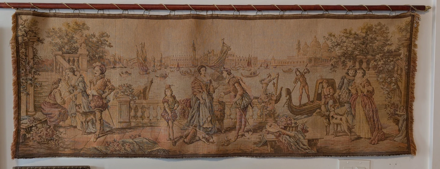 Vintage  Tapestry Venetian Scene