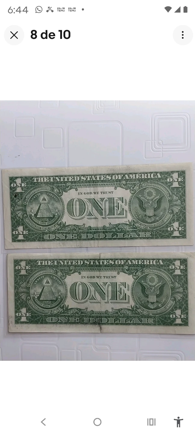2x 1957 US Silver Certificate $1 Bills - photo 2