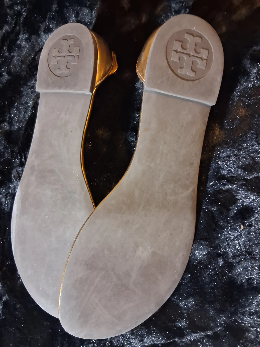 Tory Burch Women's Gold Metallic Leather Miller Thong Sandals - photo 3