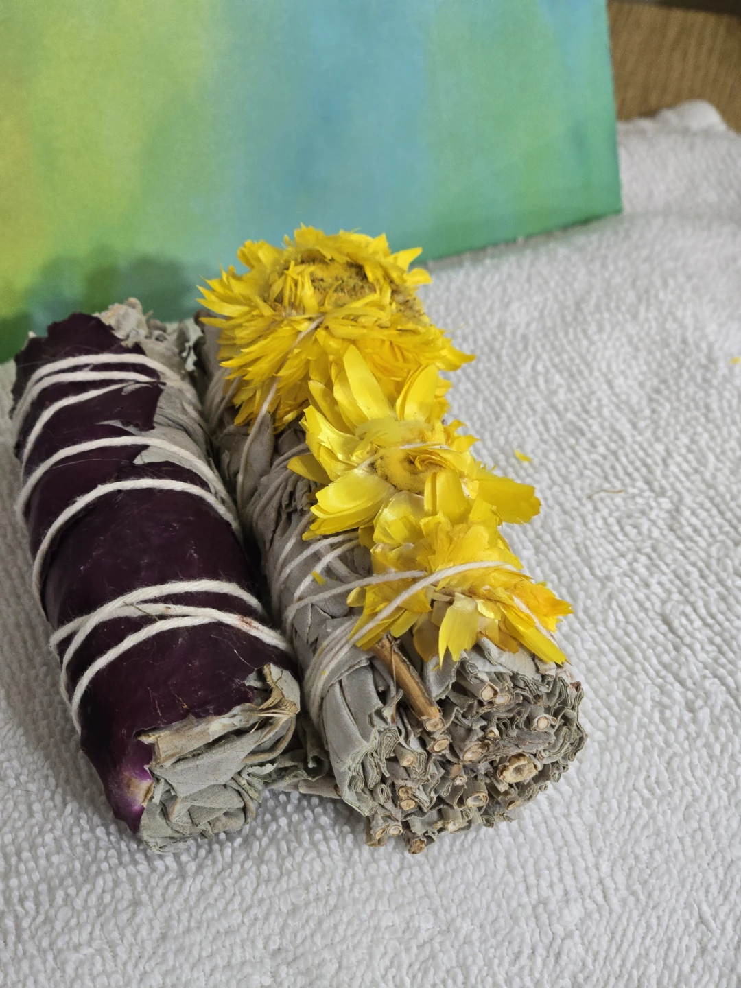 Sage Smudge Sticks with Dried Flowers