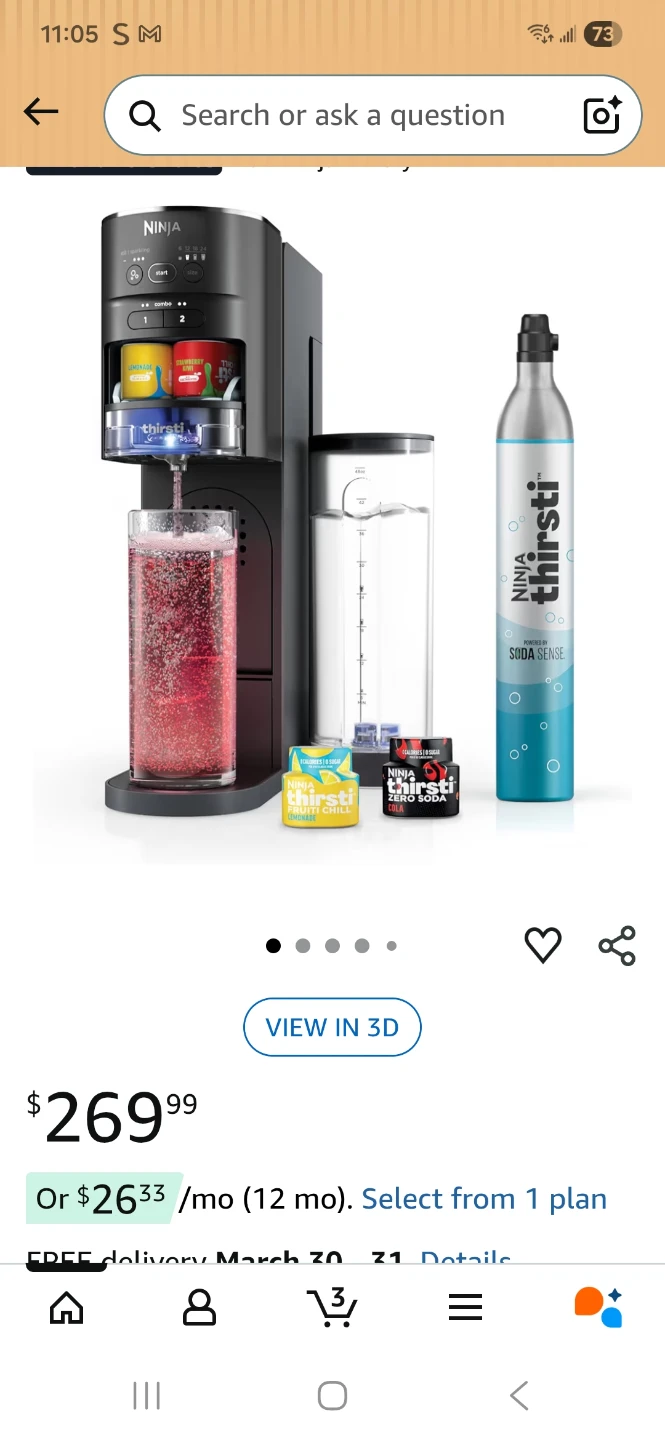 Ninja Thirsti Drink System with Assorted Flavor Drops