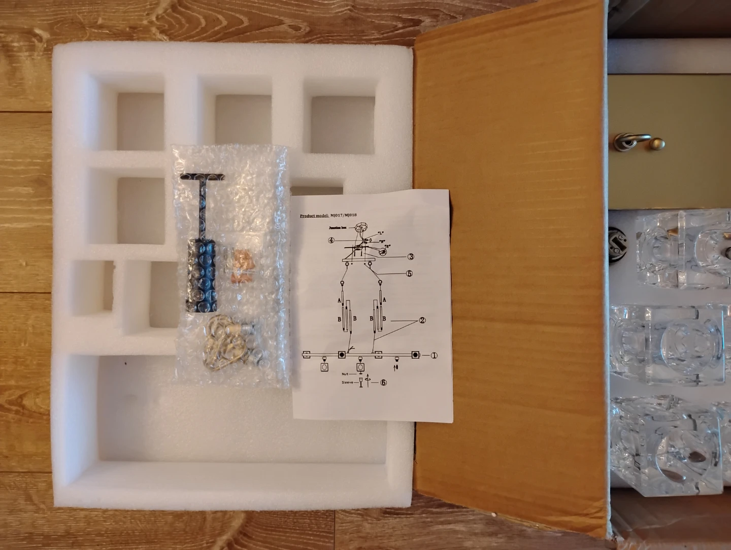 Brand New Modern Brass & Crystal Chandelier Fixture - photo 3