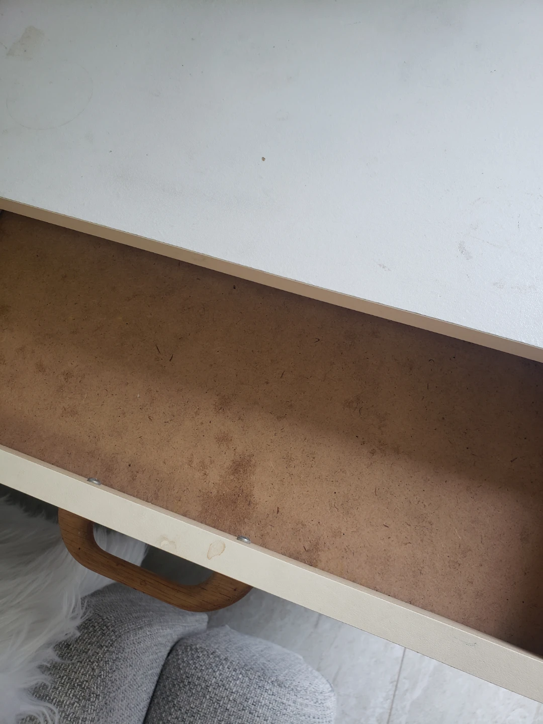 White rolling storage cabinet with drawer - photo 3