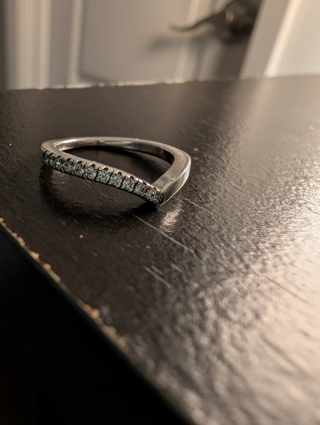 Pandora Sterling Silver Ring with Crystals