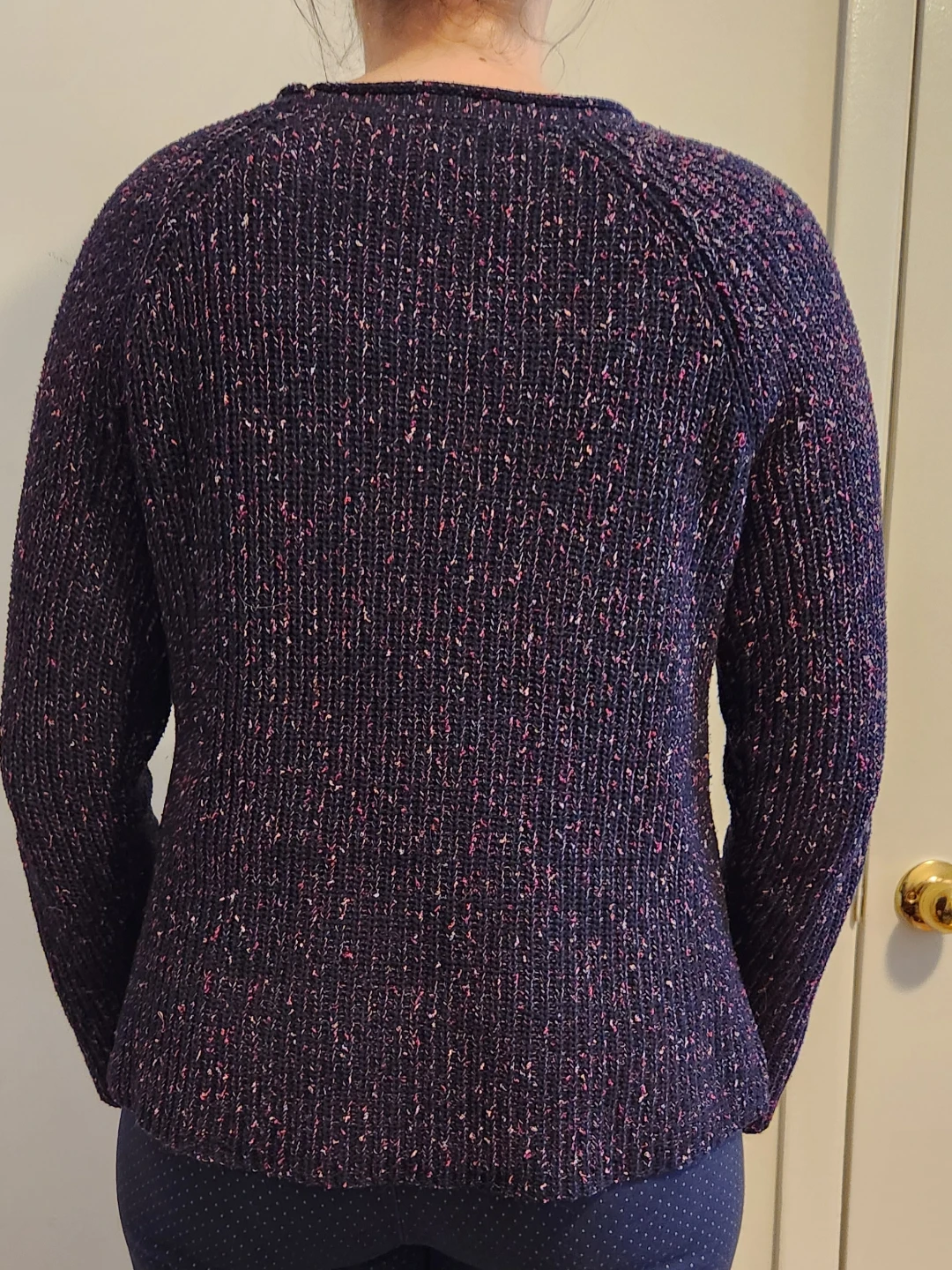 Style & Co Dark Purple Speckled Knit Women's Sweater Size XL - photo 3