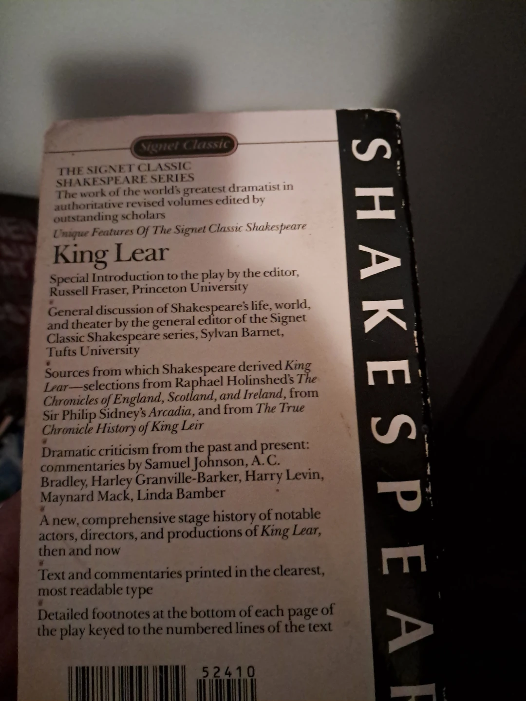 King Lear Signet Classic Shakespeare Series - photo 2