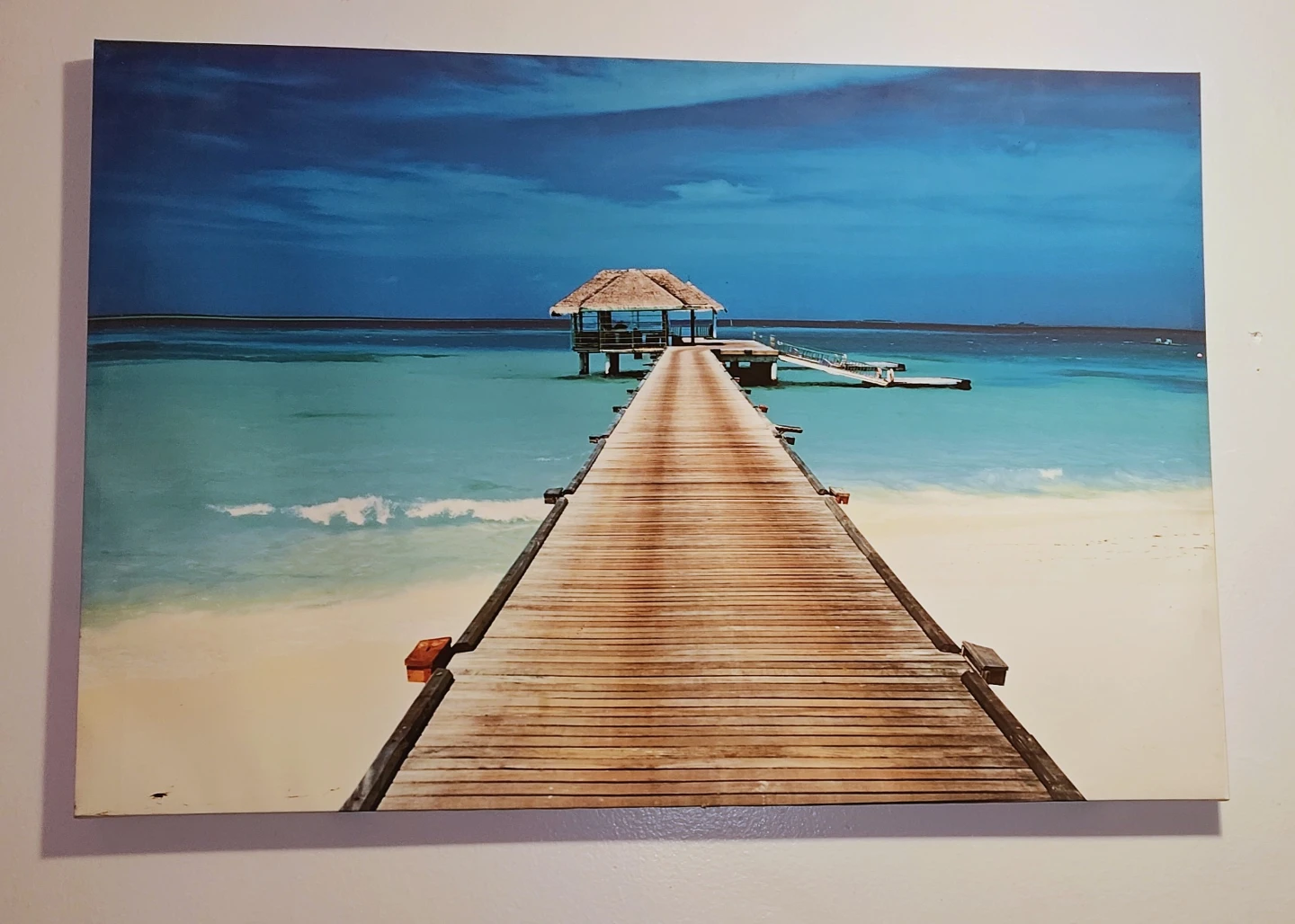 Canvas Print - Tropical Pier and Ocean Scene (cash only)