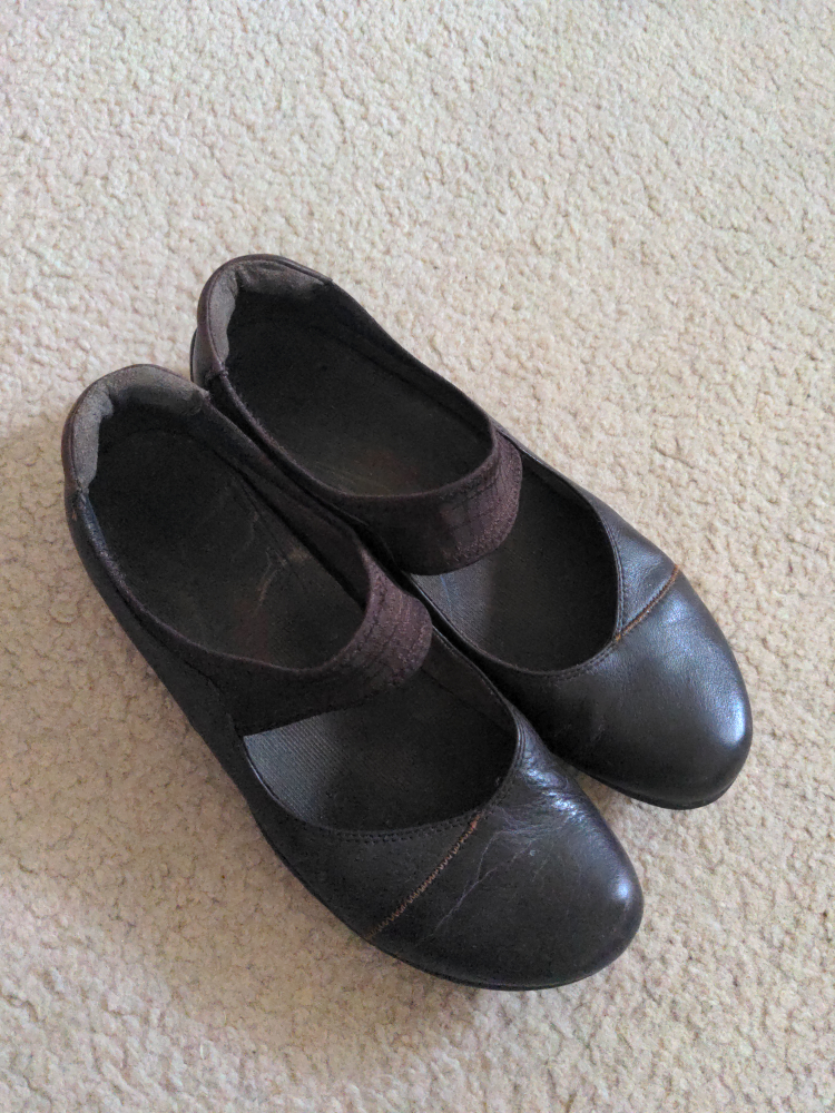 Hush Puppies Dark Brown Mary Jane Ballet Flats 9us