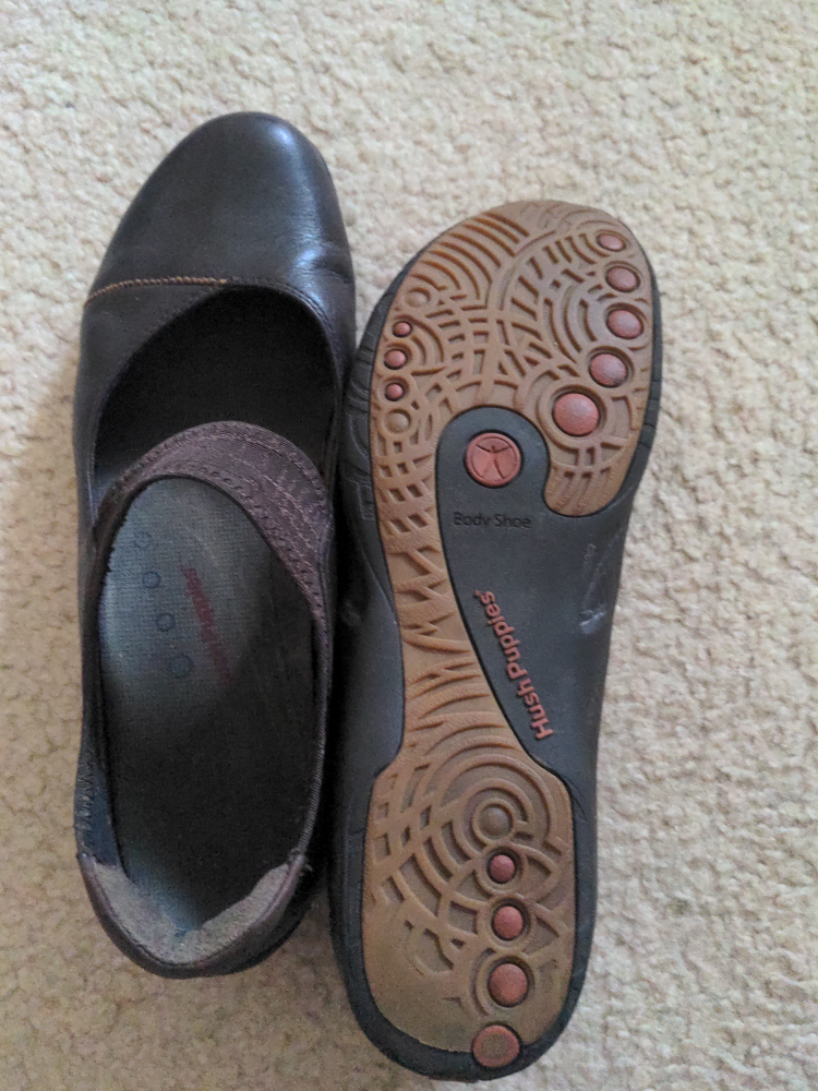 Hush Puppies Dark Brown Mary Jane Ballet Flats 9us - photo 2
