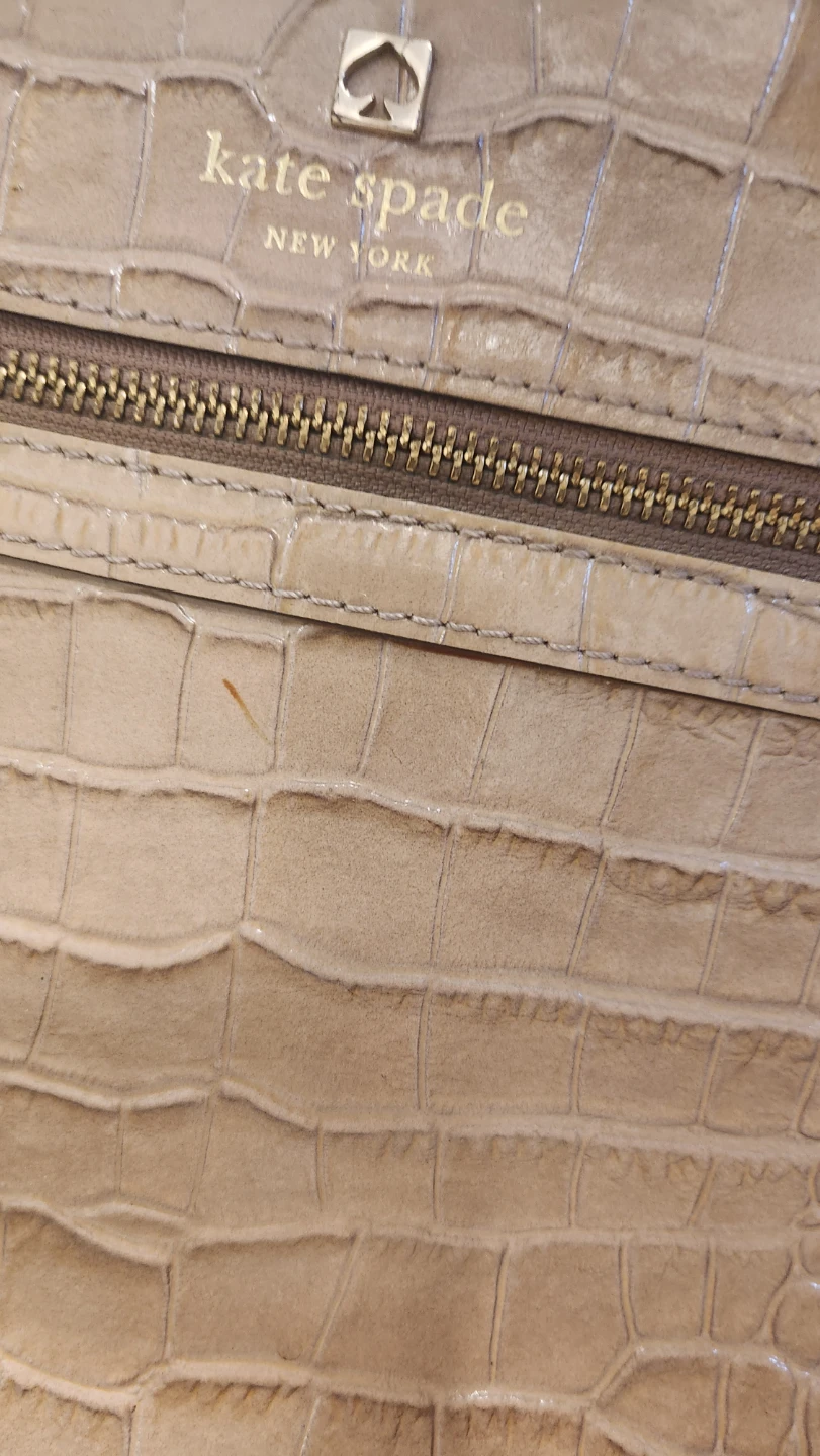Kate Spade Croc Embossed Leather Satchel Bag - photo 2