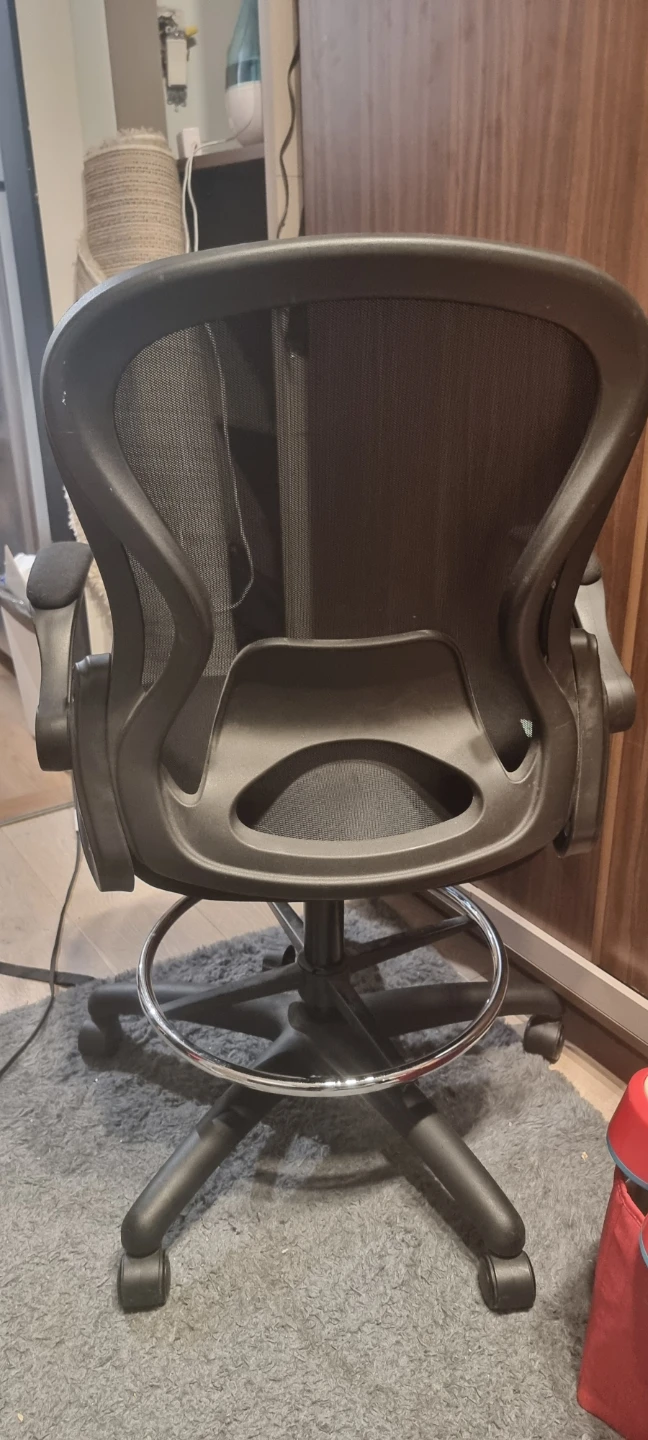 Black Mesh Office Chair with Footrest - photo 2