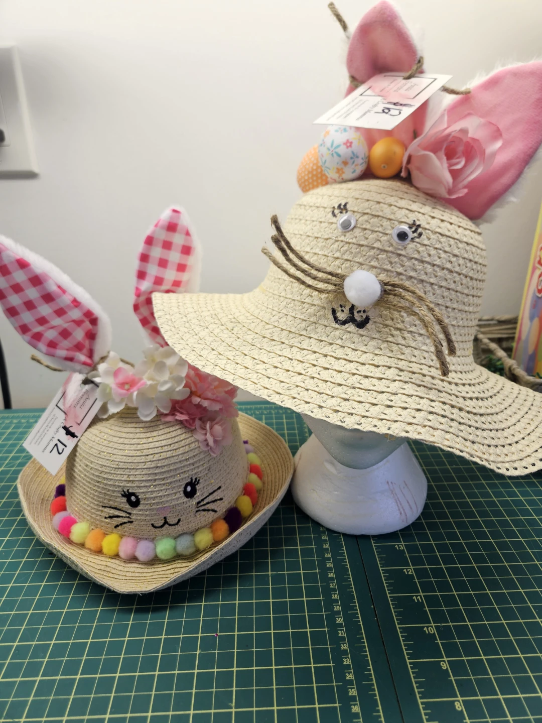 Easter Bunny Straw Hats 10 ea - photo 2