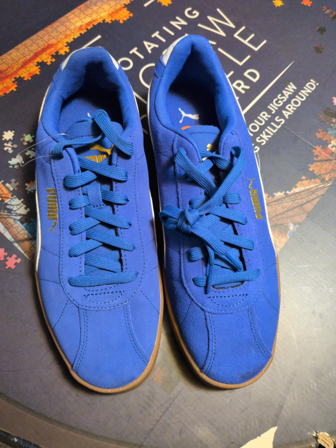 Puma Blue Suede Sneakers size 9 1/2