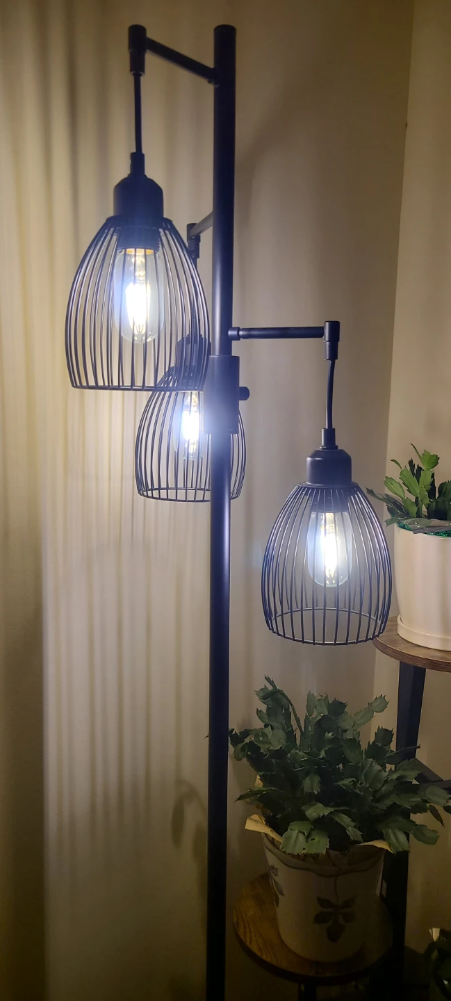 Black 3-Head Arc Floor Lamp