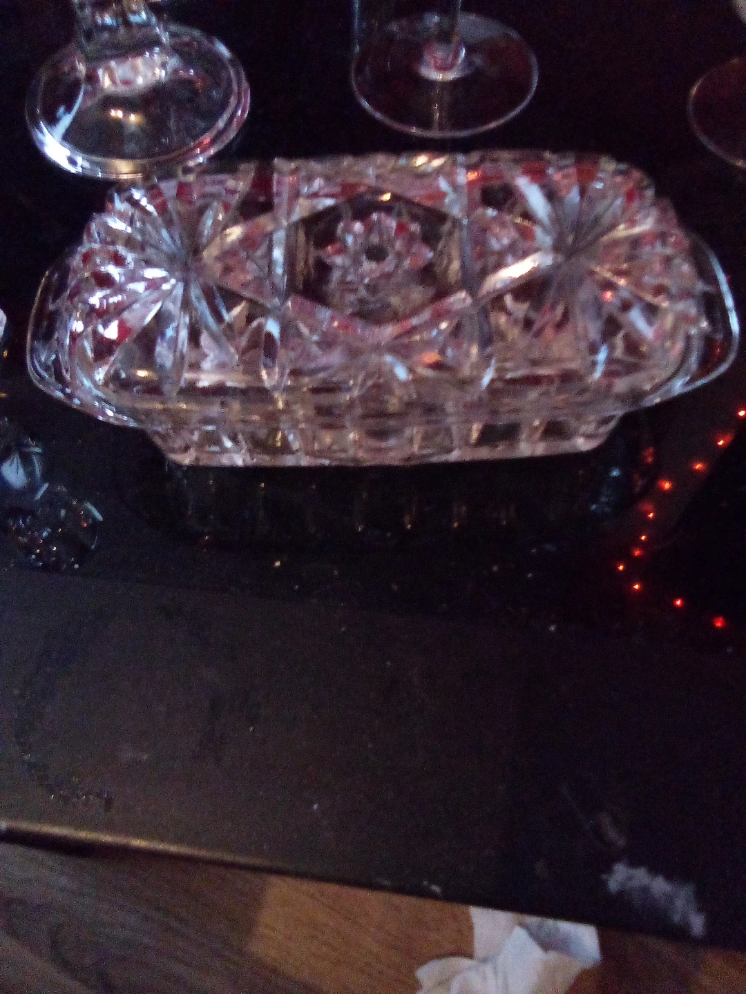 Pinwheel crystal butterdish - photo 3