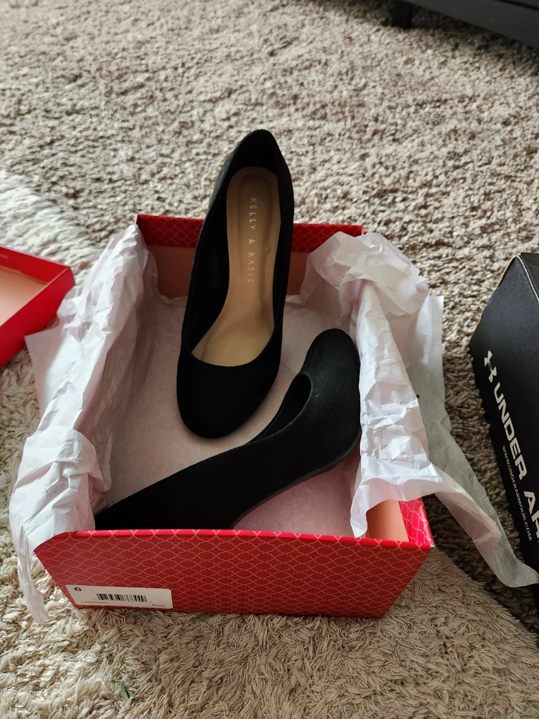 Kelly & Katie Black Suede Pumps