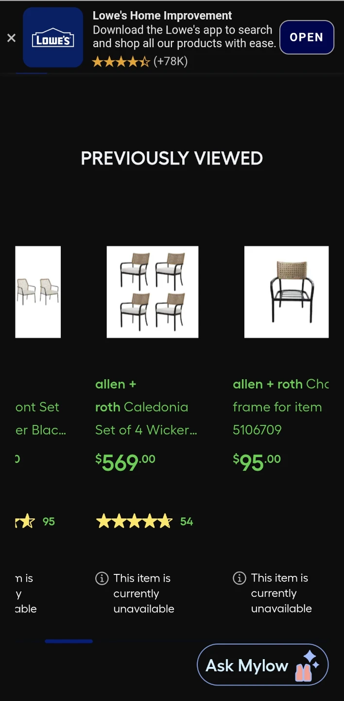 allen + roth Caledonia Set of 4 Wicker Stationary Chairs - photo 5