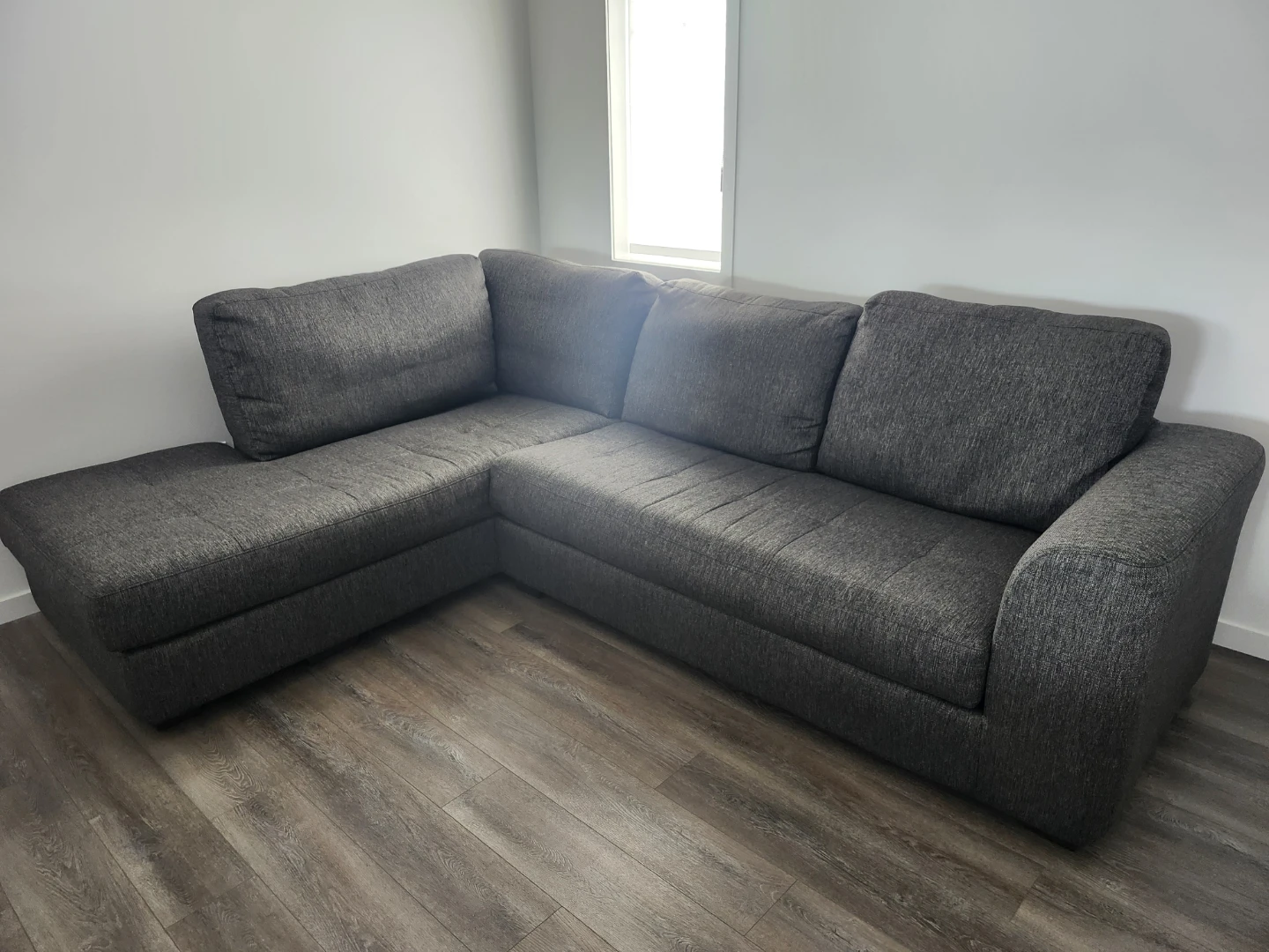 Grey Sectional Sofa - 110" Width x 81" Length - photo 2