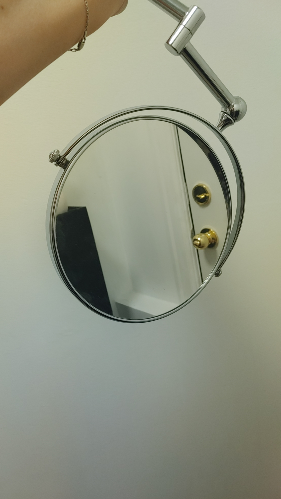 Chrome Swivel Arm Wall Mount Vanity Mirror