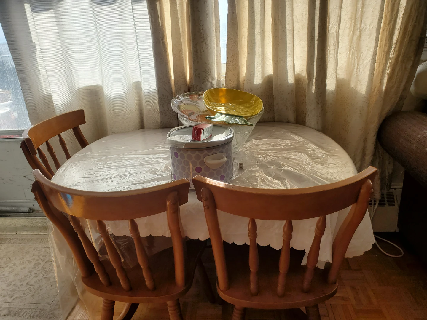 Wooden Dining Chairs (Set of 3)