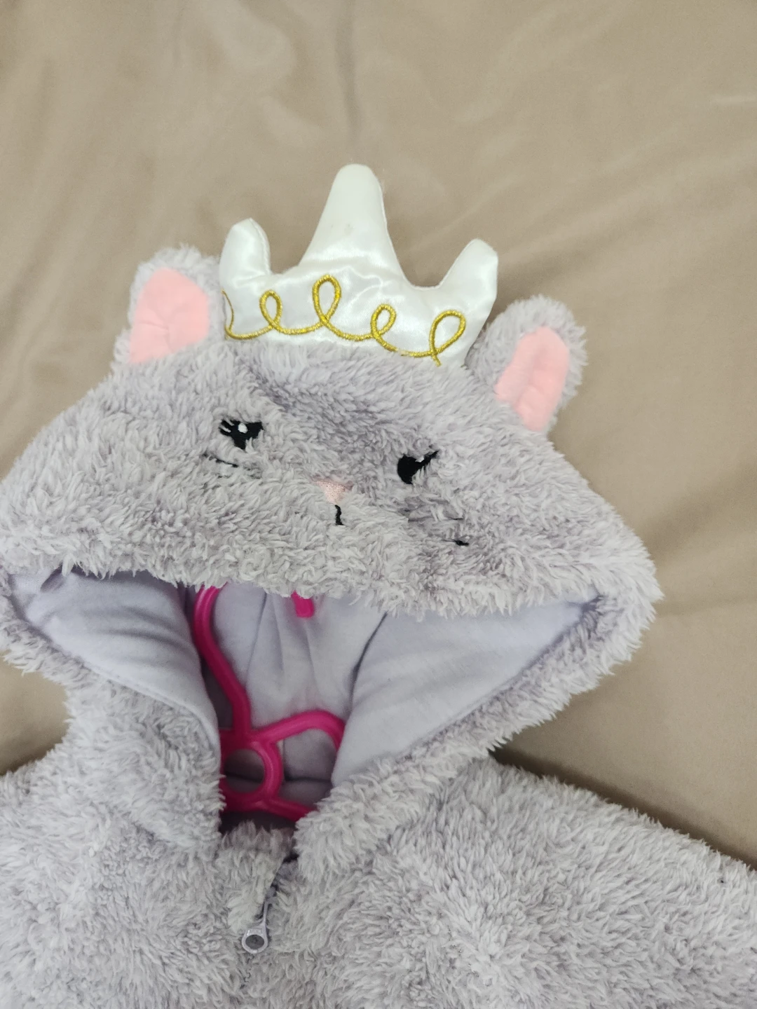 Koala Baby Girls Grey Cat Hooded Pajamas 18-24M - photo 2