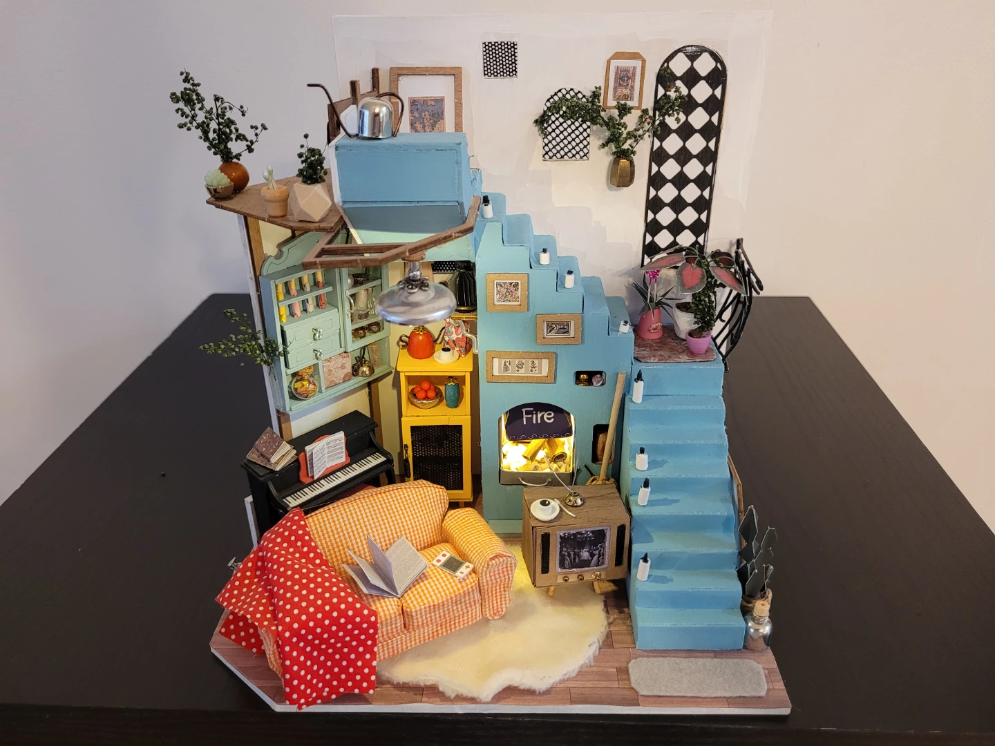 Dollhouse Miniature Living Room Set by Rolife