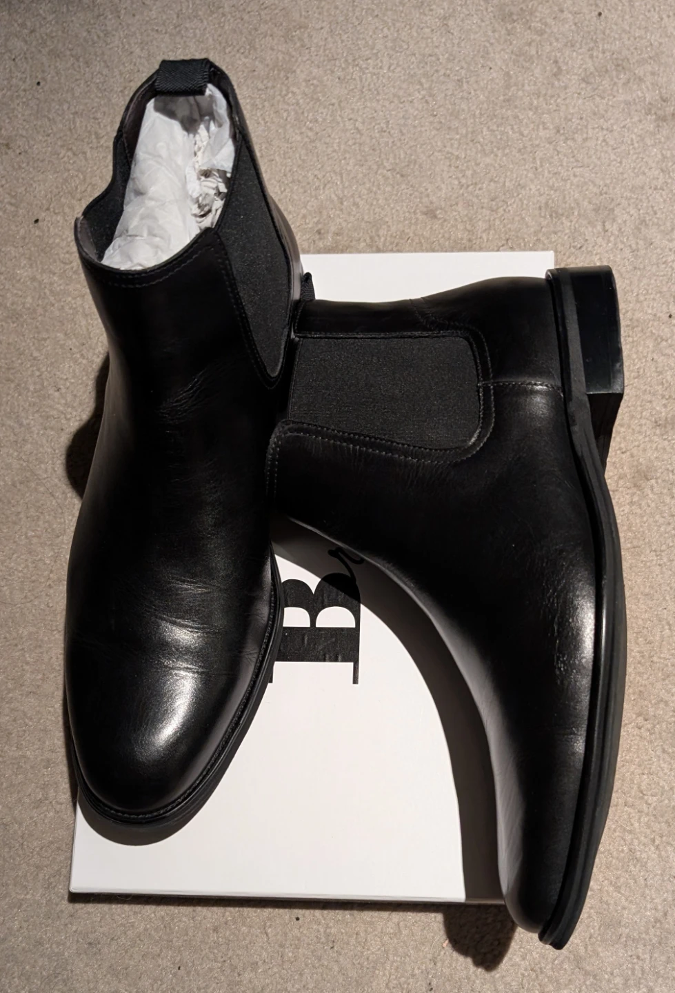 Browns Mens Black Calf Chelsea Boots - Size 45 - photo 5