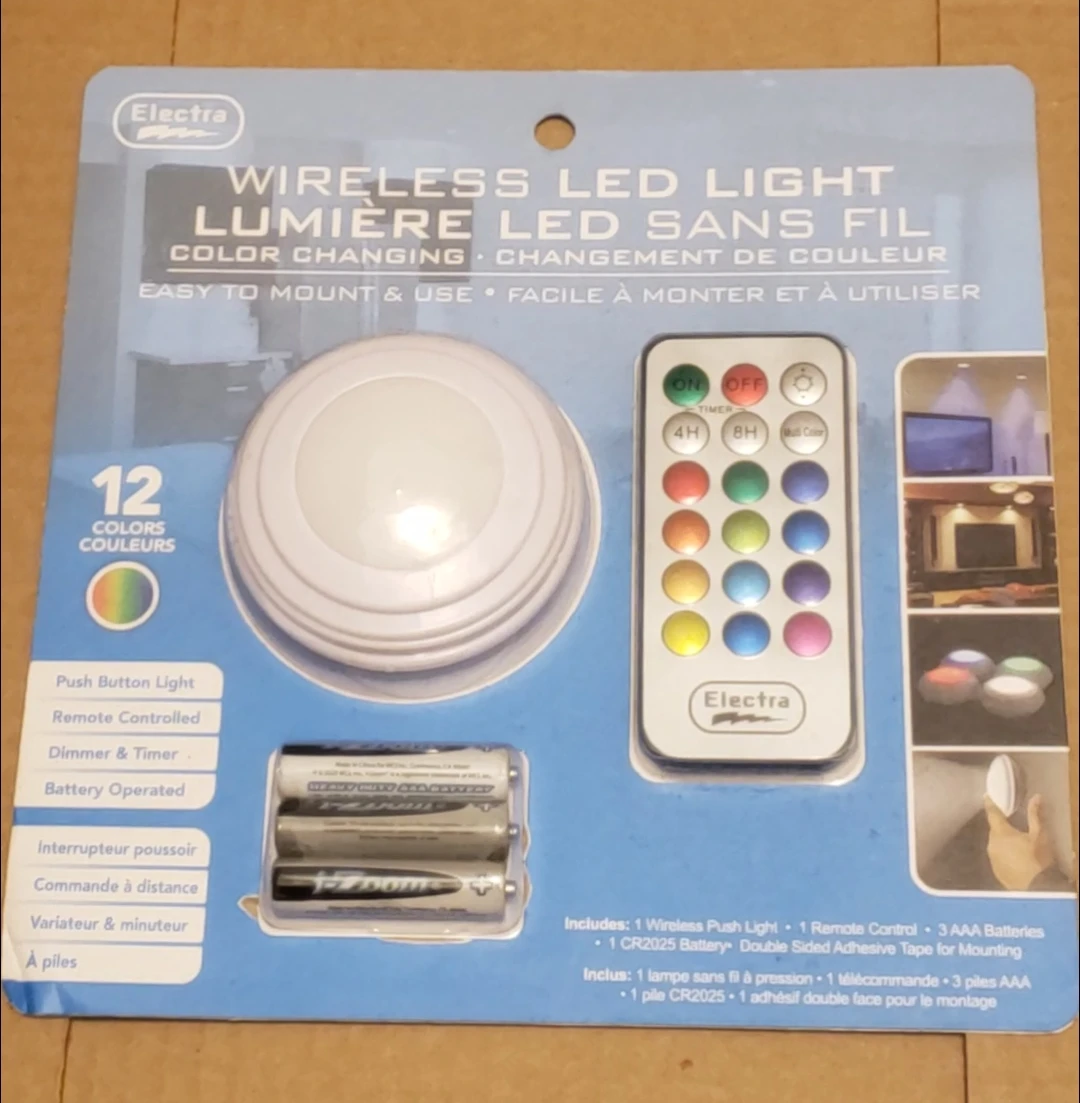 Wireless LED Push Button Light