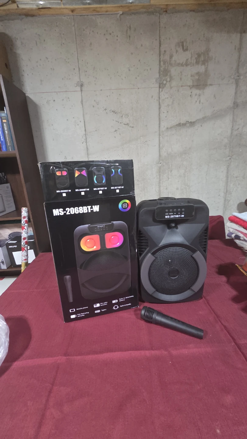 Portable Bluetooth Speaker with Microphone MS-2070BT-W - photo 2