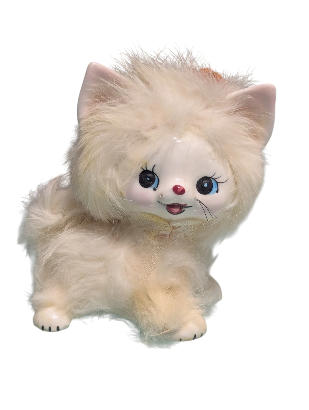 2 RARE VINTAGE KITTEN ORNAMENTS made in japan - photo 3