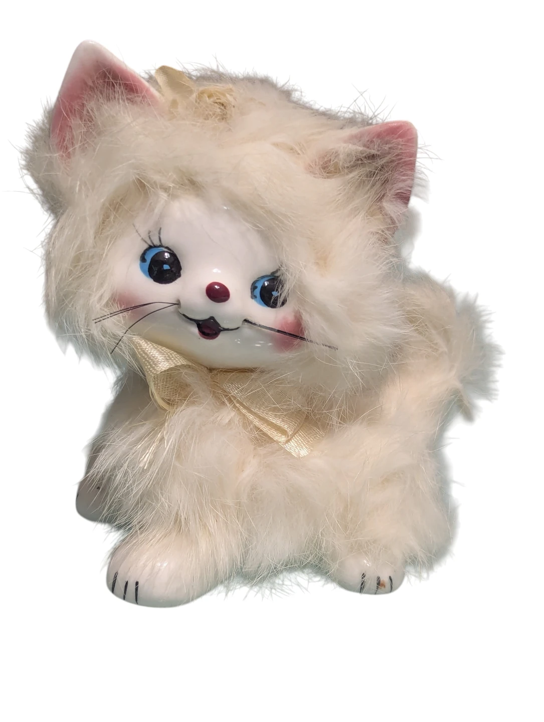 2 RARE VINTAGE KITTEN ORNAMENTS made in japan - photo 5