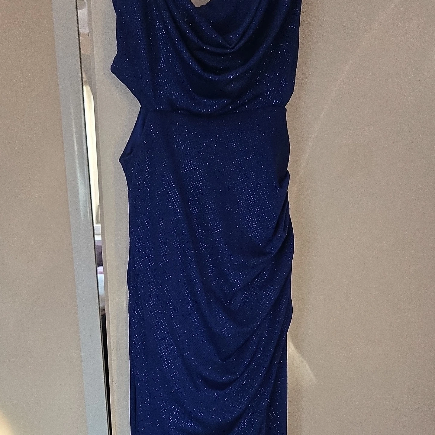 Windsor Royal Blue Sparkle Ruched Dress